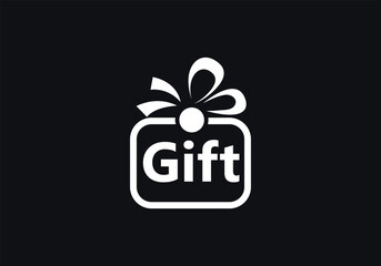 Gift Box Icon Vector Logo Template Illustration Design