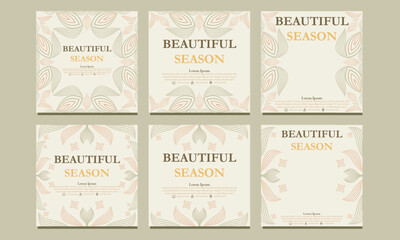 floral social media template. suitable for social media post, web banner, cover and card design