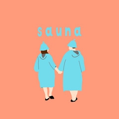 【Sauna Life Illustrations】カップルサウナー