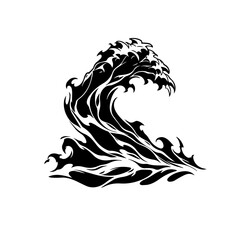 sea storm Logo Monochrome Design Style