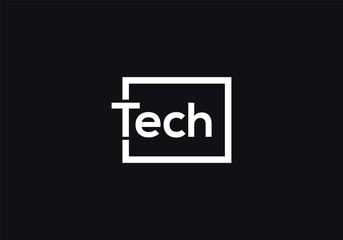 Fototapeta premium Initial Letter Tech Logo Design Vector Template. Creative Abstract Tech Letter Logo Design