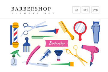 Barbershop Elements Set