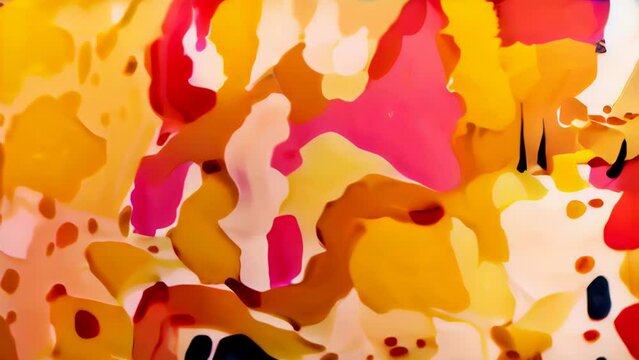 Abstract Colorful Paint Splash Motion Graphics Animation Background.