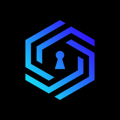 Cyber Security logo, premium simple, clean, modern