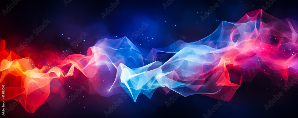 Poster digital dreamscape: a fusion of color and technology in abstract art