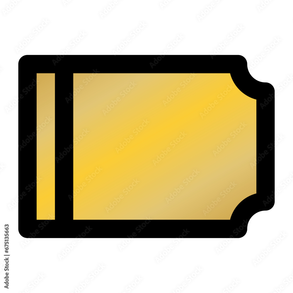 Poster ticket icon flat design vector illustration. can be used for ui, websites, mobile applications and o