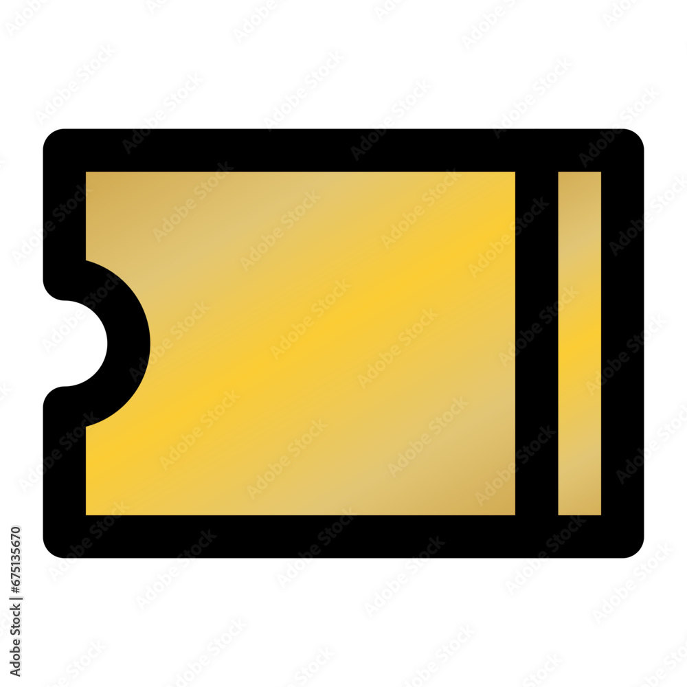 Poster ticket icon flat design vector illustration. can be used for ui, websites, mobile applications and o