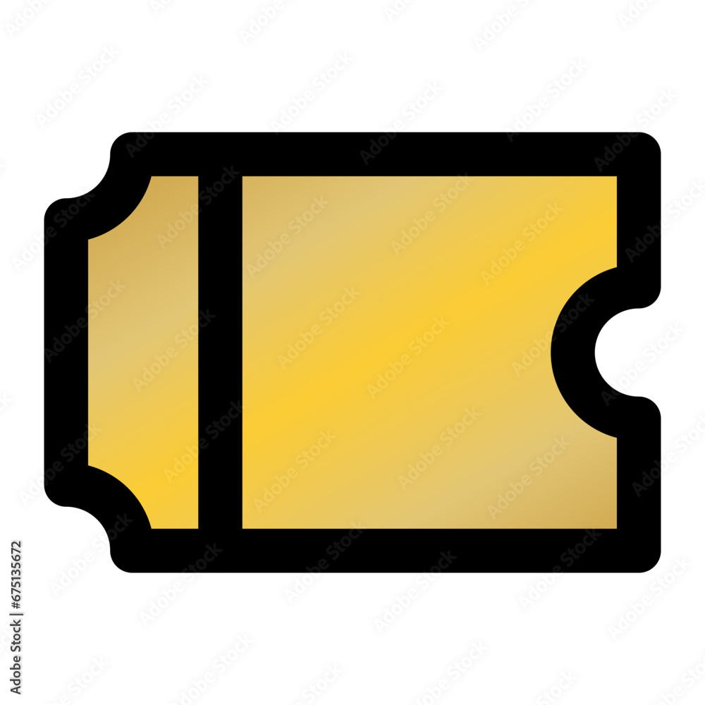 Poster ticket icon flat design vector illustration. can be used for ui, websites, mobile applications and o