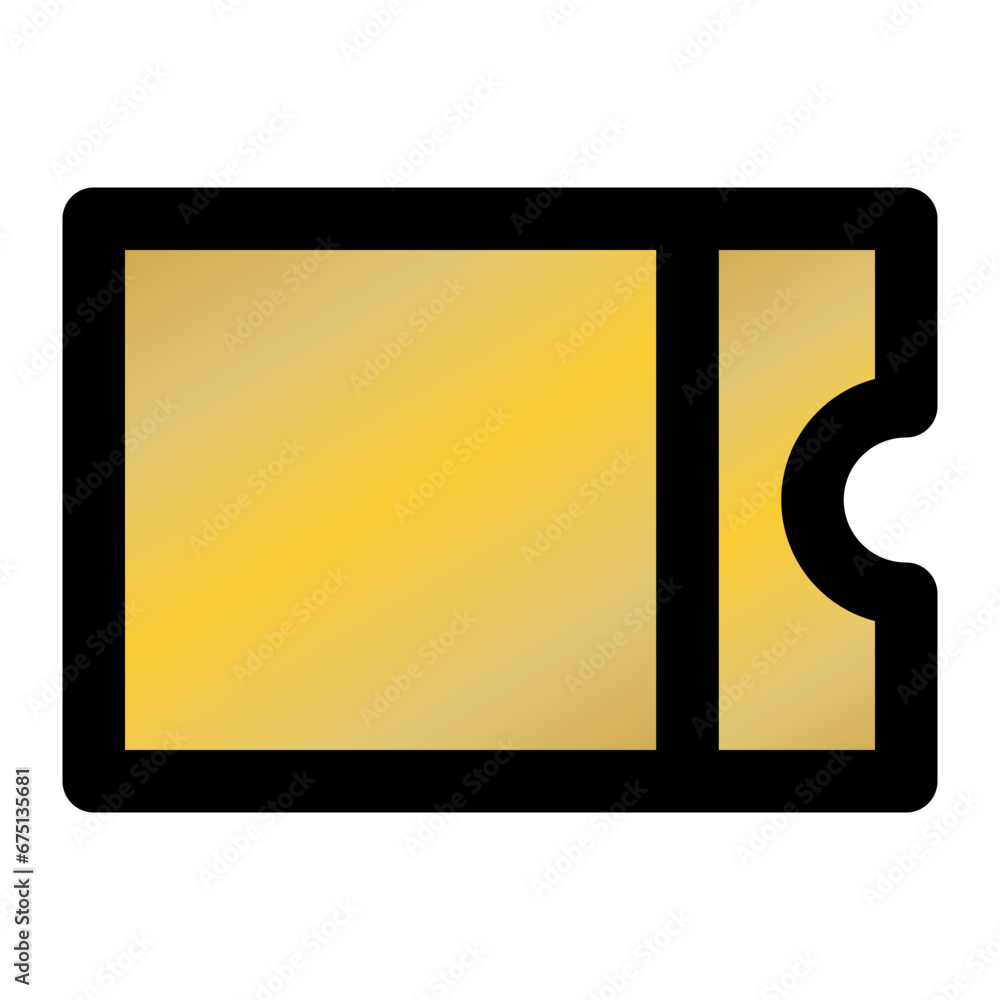Poster ticket icon flat design vector illustration. can be used for ui, websites, mobile applications and o