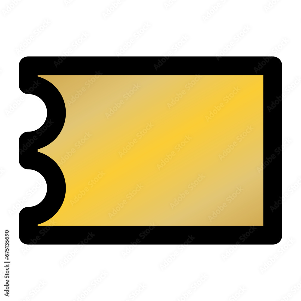 Poster ticket icon flat design vector illustration. can be used for ui, websites, mobile applications and o
