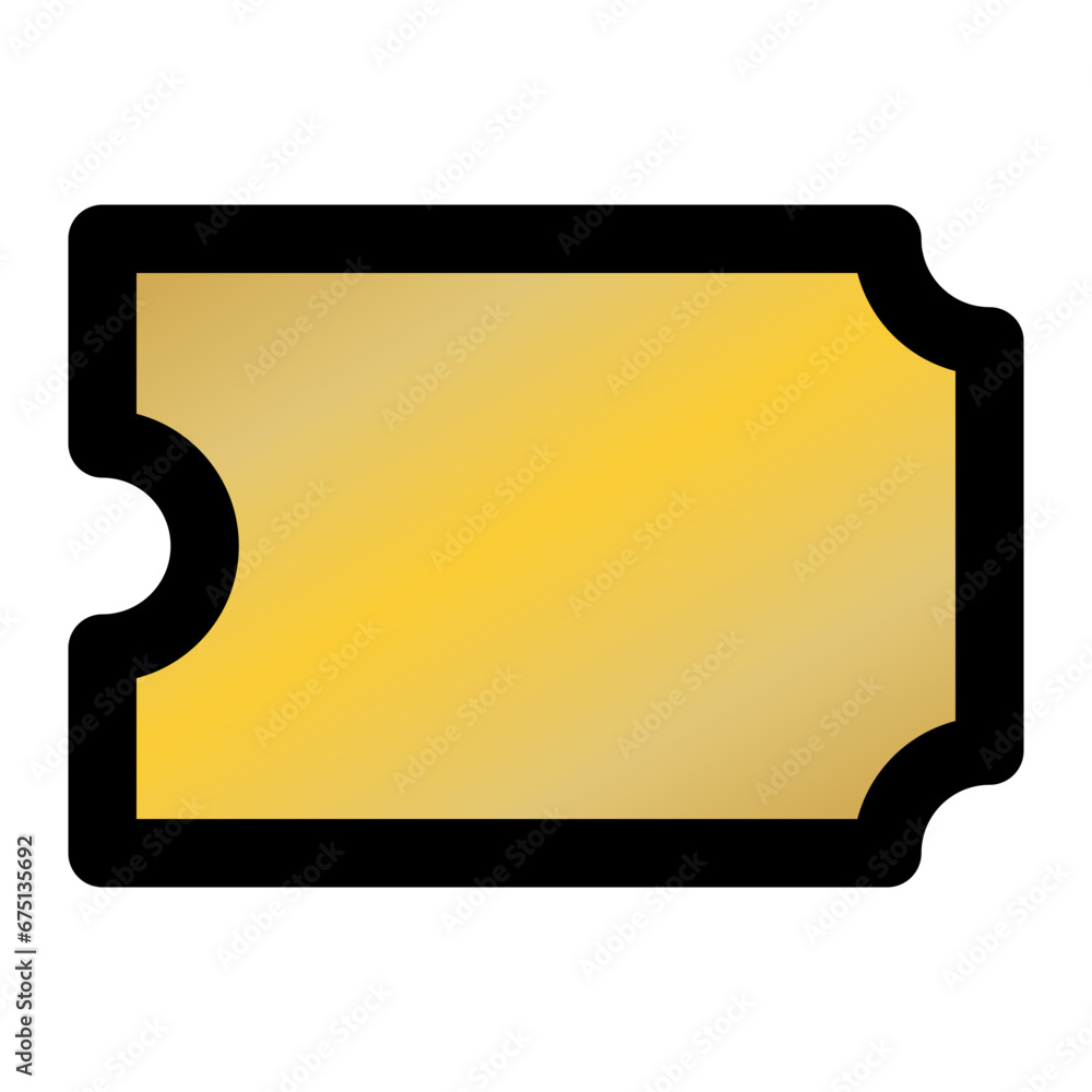 Aufkleber ticket icon flat design vector illustration. can be used for ui, websites, mobile applications and o