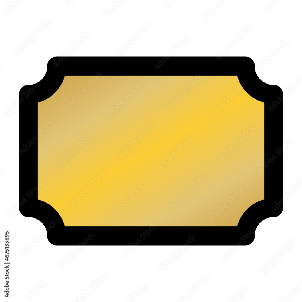 Poster ticket icon flat design vector illustration. can be used for ui, websites, mobile applications and o