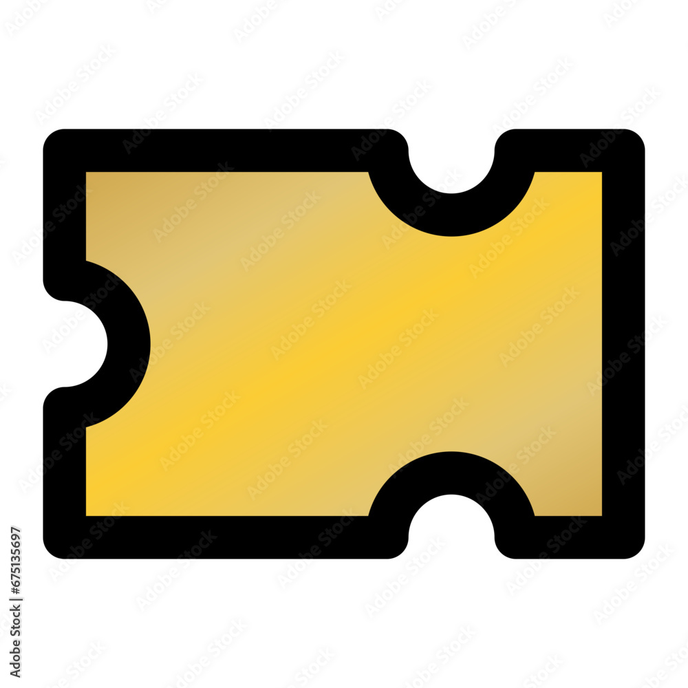 Poster ticket icon flat design vector illustration. can be used for ui, websites, mobile applications and o