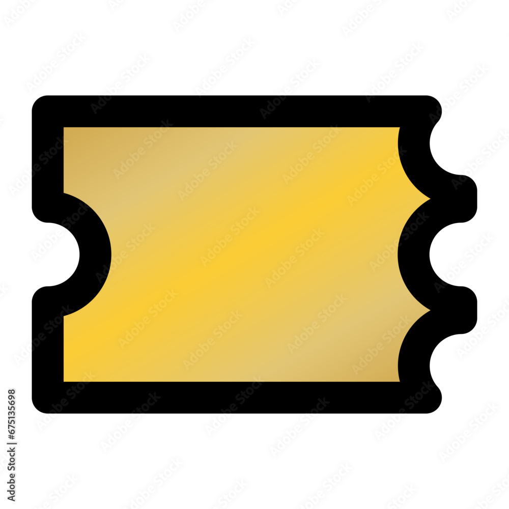 Poster ticket icon flat design vector illustration. can be used for ui, websites, mobile applications and o