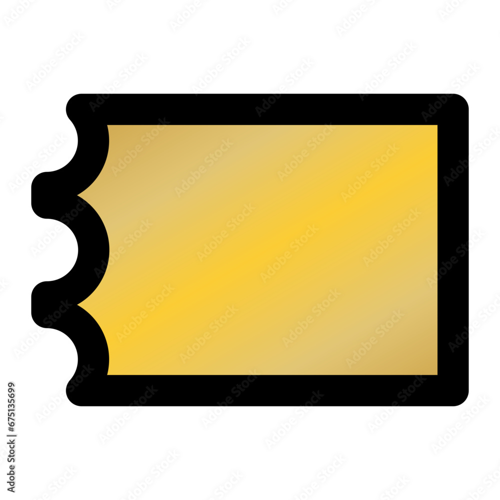 Poster ticket icon flat design vector illustration. can be used for ui, websites, mobile applications and o