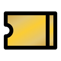 Ticket icon flat design vector illustration. Can be used for UI, websites, mobile applications and online shop applications