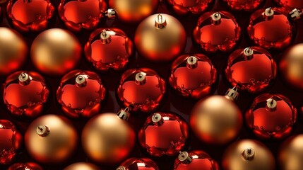 Red and gold Christmas ornaments