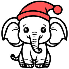 A Jumbo-Sized Dose of Holiday Cheer: Check Out This Adorable Elephant Wearing a Christmas Hat, Graphic