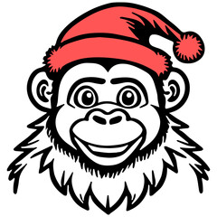 A Festive Giant Gorilla: Capture the Holiday Spirit with This Charming Graphic