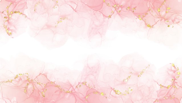 Modern abstract luxury wedding invitation designs or card templates for birthday greetings or invitations on valentines day with pink watercolor waves or fluid art in alcohol ink with gold.