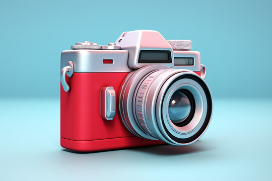 3D Rendering Travel Camera Icon