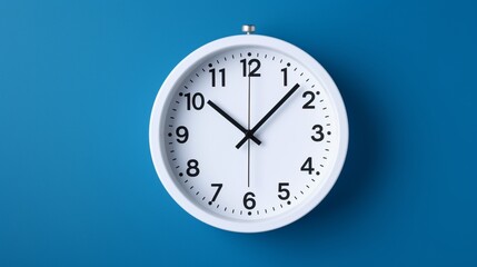 clock on blue background generated by AI