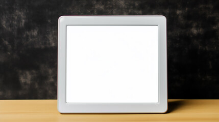 Tablet screen mockup on the table