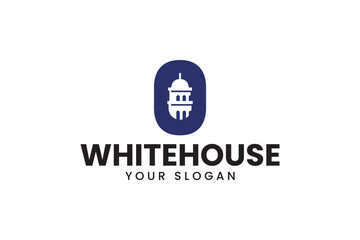 number 0 with United States Capitol building Washington DC logo design for professional business
