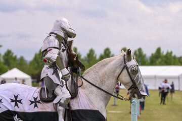 Obraz premium Knight jousting. Medieval knights during a jousting tournament