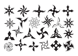 Ninja Stars vector bundle, Ninja Stars clipart, Ninja Stars silhouette.