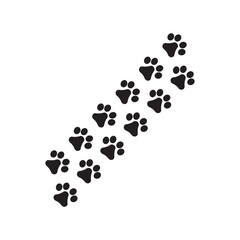 cat footprint icon vector