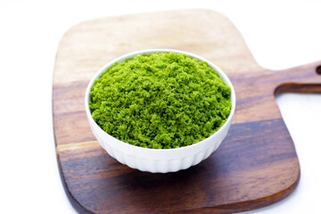 Wolffia globosa or swamp algae, water meal