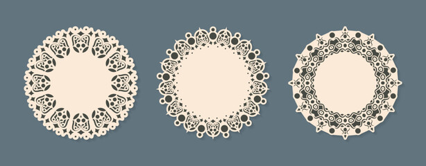 Vector isolated vintage label design with circle frame