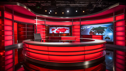News Studio. Backdrop for TV shows.TV studio. News studio. The perfect backdrop for any green screen or chroma key video or photo production. 3d render