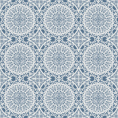 Flat mandala seamless pattern template