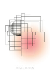 Minimal Minimal Geometric Vector Poster Design with Lines and Gradient Colorful Circles. Collection of Abstract Backgrounds for Covers, Flyers, Templates, Booklets, Cards, Brochures, Branding, etc.