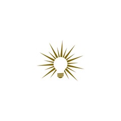 Creative bright new idea logo design. Light bulb logo isolated on white background