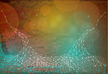 Technologie - Netzwerk mit Linien und Punkten und abstraktem Hintergrund © fotografiedk