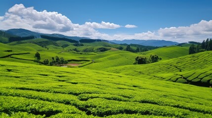 Fototapeta premium nature tourism environment green landscape illustration summer travel, mountain hill, sky plantation nature tourism environment green landscape