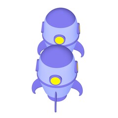 Space Rocket Ship. 3d illustration.