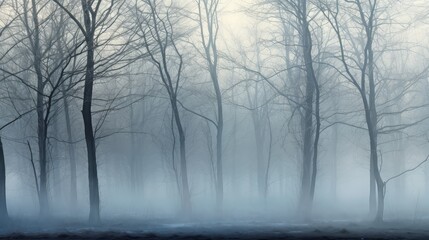 Fototapeta na wymiar mist winter evening fog landscape illustration nature tree, forest gy, morning misty mist winter evening fog landscape
