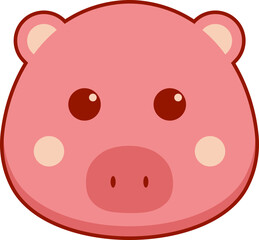 Cute Pig Animal Face