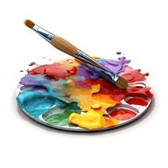 Obraz premium paints and brushes
