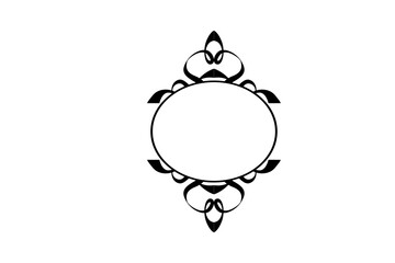 Line Art Ornament Border With Transparent Background