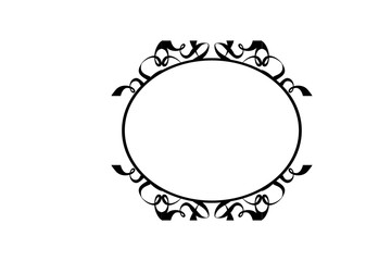 Line Art Ornament Border With Transparent Background