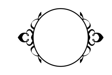 Line Art Ornament Border With Transparent Background
