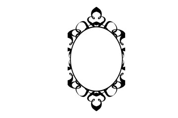 Line Art Ornament Border With Transparent Background