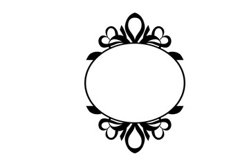 Line Art Ornament Border With Transparent Background