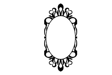 Line Art Ornament Border With Transparent Background