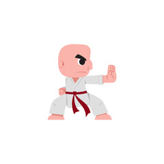 cute pose set martial arts sport fighter